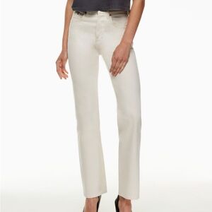 NEW Aritzia Denim Forum Joni Straight White Jeans